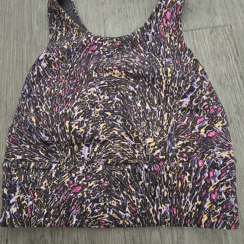 lululemon athletica Black and Pink Patterned Tank Top